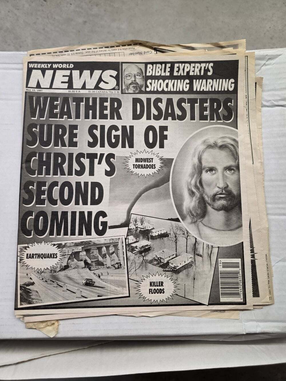Vintage 1997 Weekly World News Newspaper May 13 Sensational Christ Hitler